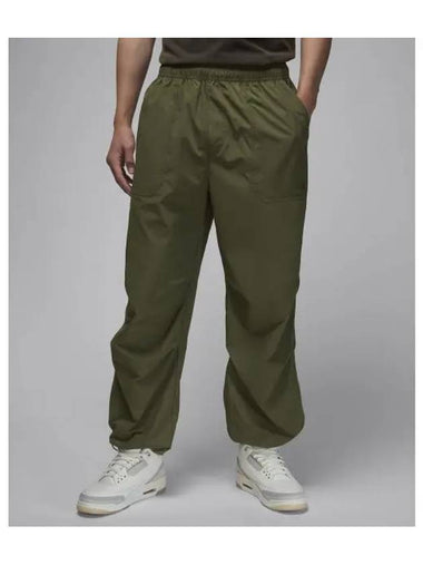 Jordan Essential Woven Straight Pants Medium Olive - NIKE - BALAAN 1