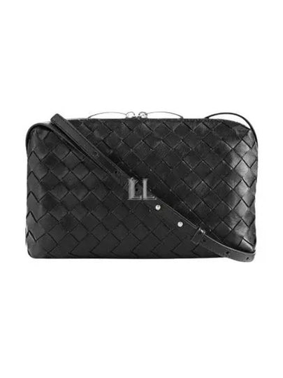 Intrecciato Leather Mini Cross Bag Black - BOTTEGA VENETA - BALAAN 2