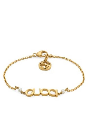 Letter Bracelet Gold - GUCCI - BALAAN 1