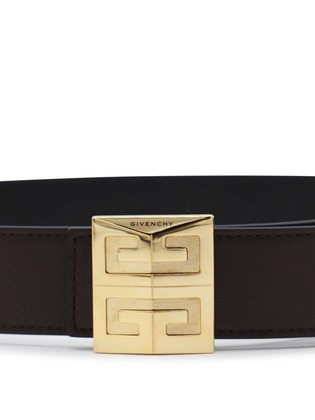 4G Logo Buckle Reversible Leather Belt Brown - GIVENCHY - BALAAN 4