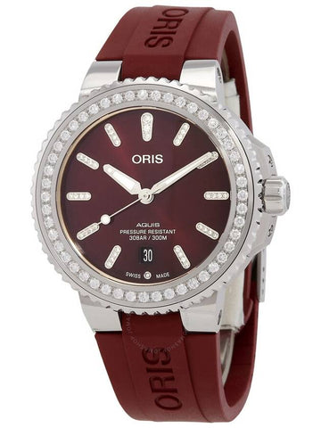 Oris Oris Aquis Automatic Diamond Red Dial Unisex Watch 01 733 7766 4998-07 4 22 68FC - ORIS - BALAAN 1