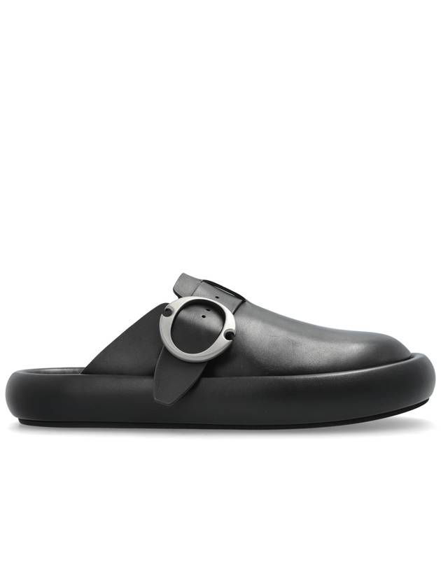 Alexander McQueen Leather Slides Arc, Men's, Black - ALEXANDER MCQUEEN - BALAAN 1