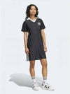 Adicolor 3 Stripe Pinstripe Short Dress Black - ADIDAS - BALAAN 2