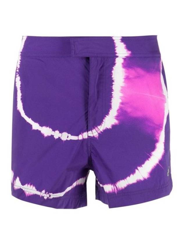 Tie-Dye Print Shorts Purple - OFF WHITE - BALAAN 2