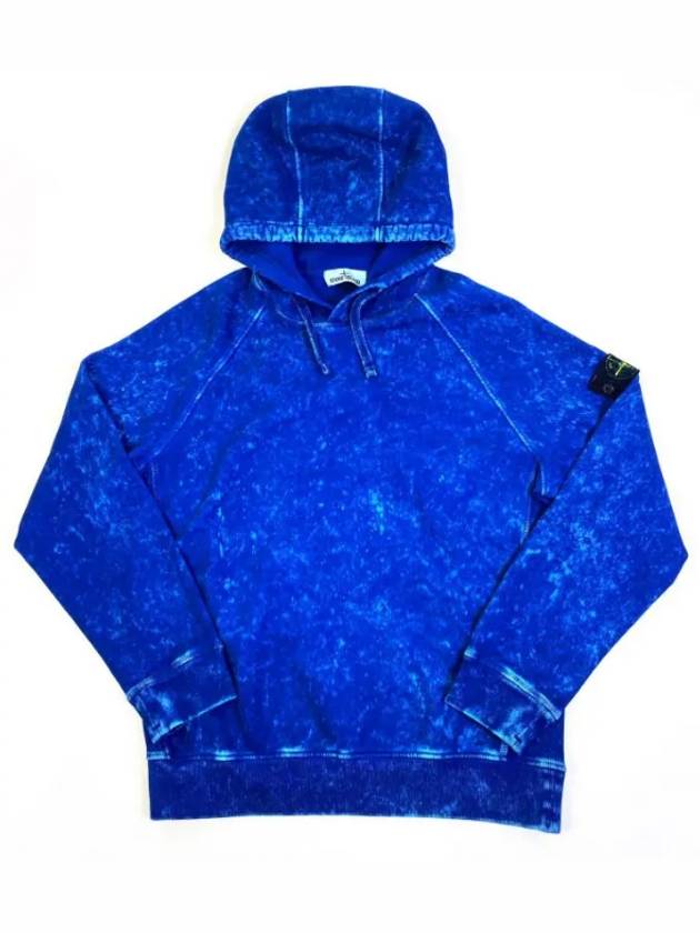 Off Dye Treatment Waffen Patch Hoodie Blue - STONE ISLAND - BALAAN 2