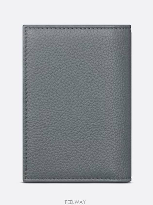 Oblique Saddle Bifold Card Wallet Deep Grey - DIOR - BALAAN 5