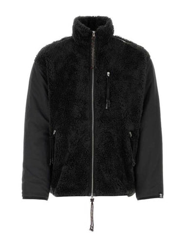 Fleece Zip-Up Jacket Black - ADIDAS - BALAAN 1