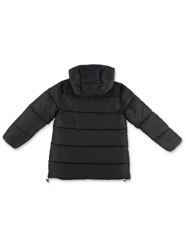 Kids Logo Hooded Padded Jacket Black MS029115 110 - MSGM - BALAAN 3