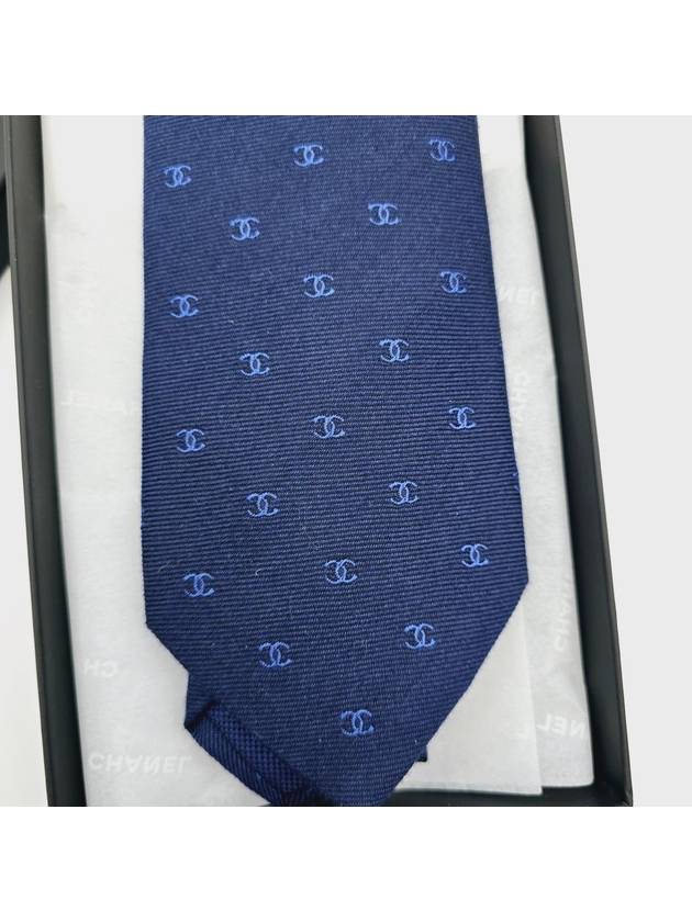 Men s Tie CC Logo Navy - CHANEL - BALAAN 5