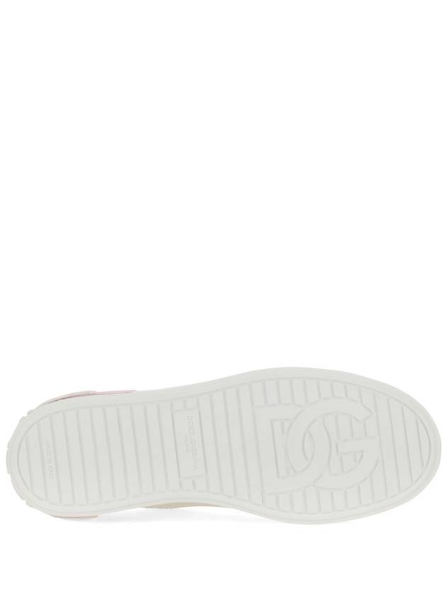 Portofino low-top sneakers white pink - DOLCE&GABBANA - BALAAN 19