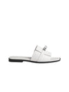 Giulia Calfskin Palladium Sandals Blanc - HERMES - BALAAN 1