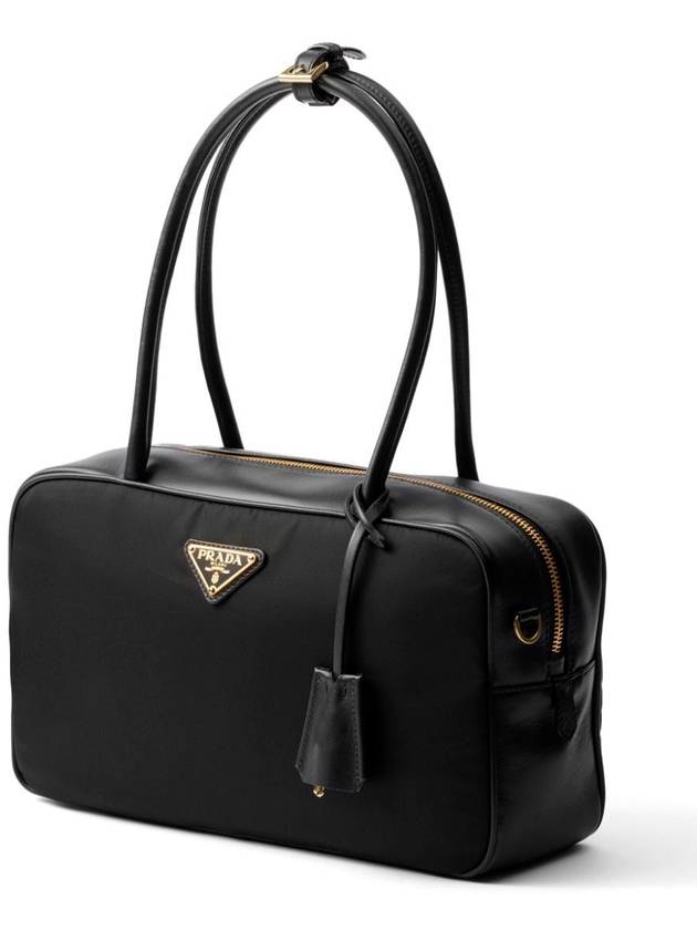 Medium Re-Nylon Leather Tote Bag Black - PRADA - BALAAN 4