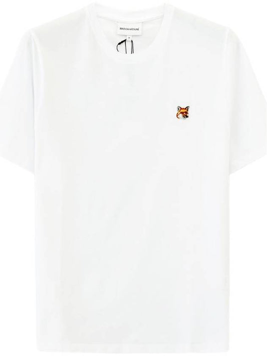 Fox Head Patch Classic Short Sleeve T-Shirt White - MAISON KITSUNE - BALAAN 2