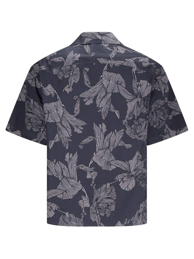 BLACK SHIRT WITH FLORAL PRINT - NEIL BARRETT - BALAAN 2