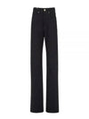 Jacquard Logo Monogram Cotton Straight Pants Dark Blue - FENDI - BALAAN 2