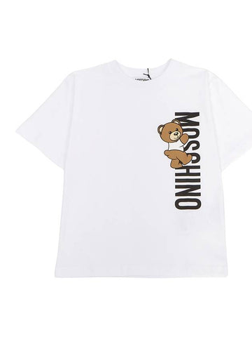 Kids short sleeve t shirt HVM03R LAA02 10101 Adults can wear - MOSCHINO - BALAAN 1