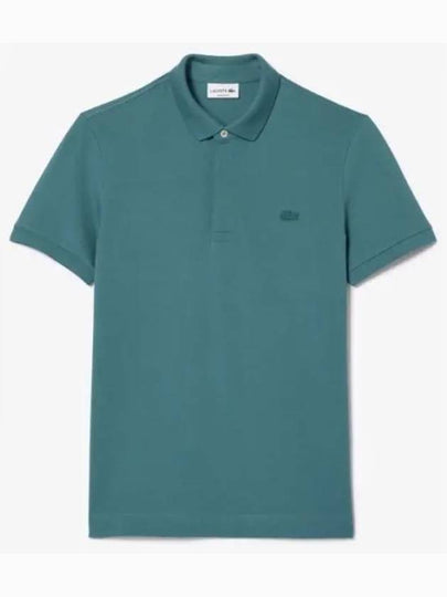 Men's Paris Regular Fit Stretch Cotton Pique Short Sleeve Polo Shirt Blue - LACOSTE - BALAAN 2