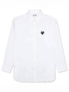 Play Black Heart Patch Long Sleeve Shirt White - COMME DES GARCONS - BALAAN 2