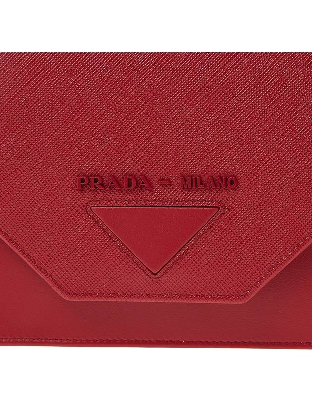 lettering logo shoulder bag red - PRADA - BALAAN 8
