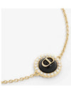 Petit CD Baroque Resin Pearl Bracelet Black Gold - DIOR - BALAAN 3