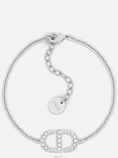 Petit CD Metal Crystal Bracelet Silver - DIOR - BALAAN 2