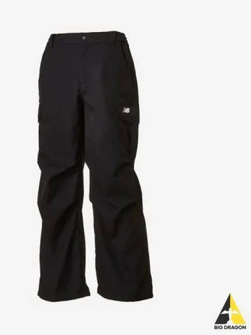 Women s Woven Wide Cargo Pants 19 Black - NEW BALANCE - BALAAN 1