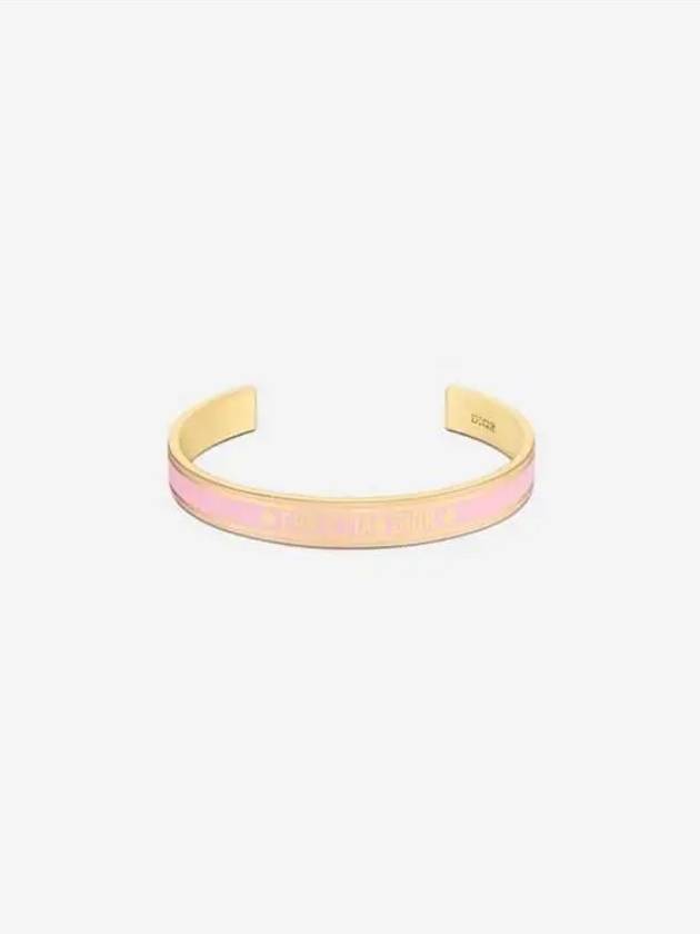 Cord Bangle Bracelet Gold Pink - DIOR - BALAAN 3