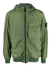 Wappen Patch Nylon Crinklips Hooded Jacket Green - STONE ISLAND - BALAAN 2