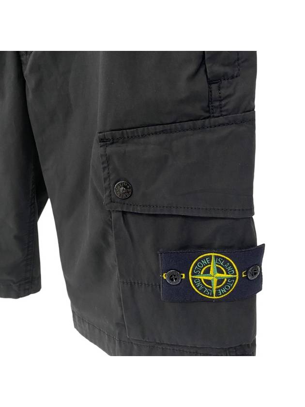 Wappen Cargo Bermuda Shorts Black - STONE ISLAND - BALAAN 4