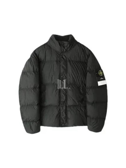 Garment Dyed Crinkle Reps Down Padding Grey - STONE ISLAND - BALAAN 2