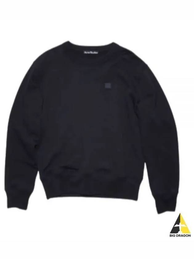 Face Patch Crew Neck Sweatshirt Black - ACNE STUDIOS - BALAAN 2