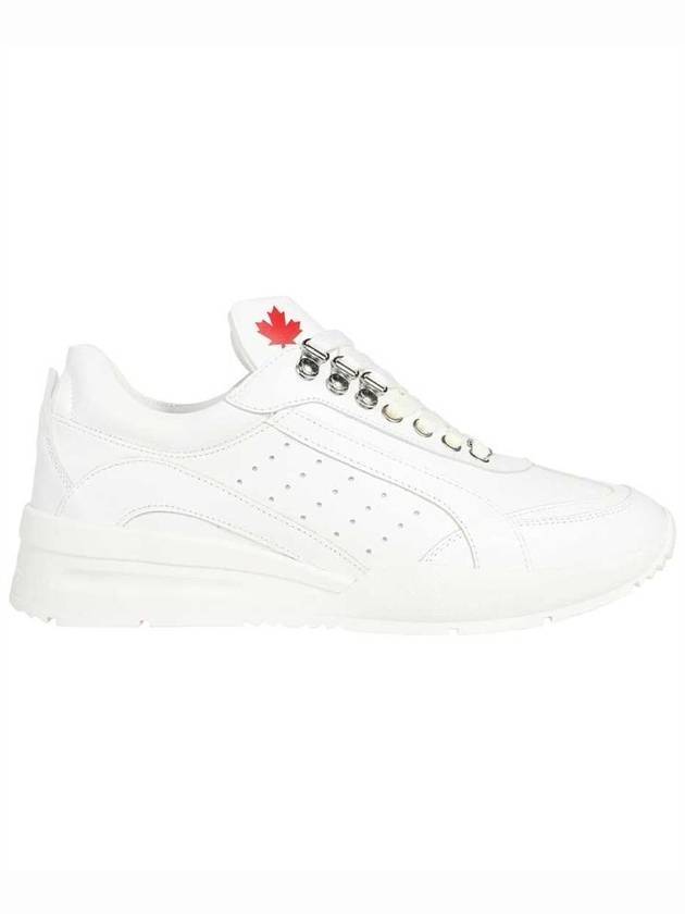 Men's Original Legend Leather Low Top Sneakers White - DSQUARED2 - BALAAN 1