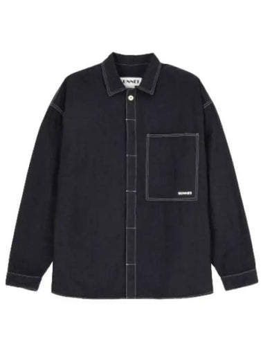 oversized shirt dark blue - SUNNEI - BALAAN 1