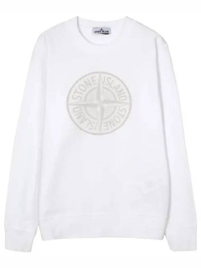 Men's Industrial One Print Sweatshirt White - STONE ISLAND - BALAAN 2