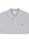 Fox Head Patch Cotton Polo Shirt Grey - MAISON KITSUNE - BALAAN 4