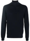 Embroidered Logo Virgin Wool Turtleneck Navy - HUGO BOSS - BALAAN 1