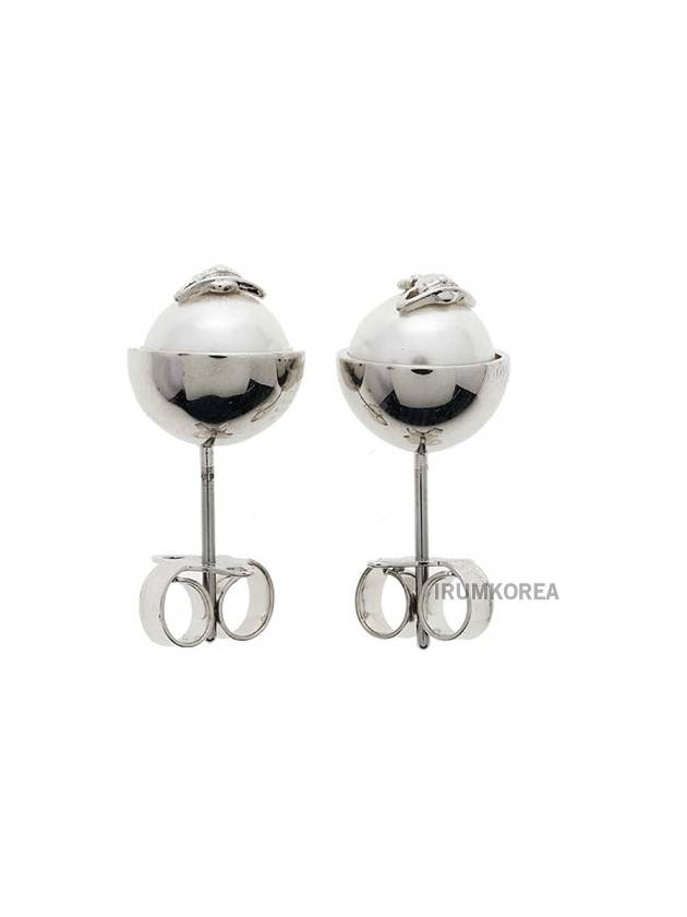 Olga Pearl Small Earrings Silver - VIVIENNE WESTWOOD - BALAAN 4