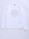 Men's Industrial One Print Sweatshirt White - STONE ISLAND - BALAAN 2