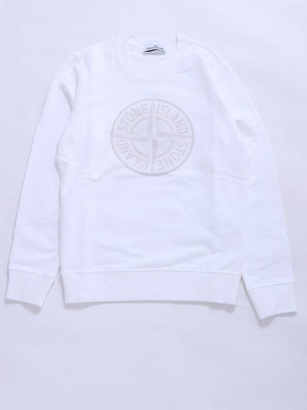 Men's Industrial One Print Sweatshirt White - STONE ISLAND - BALAAN 2