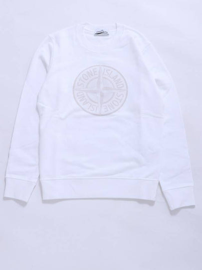 Men's Industrial One Print Sweatshirt White - STONE ISLAND - BALAAN 2