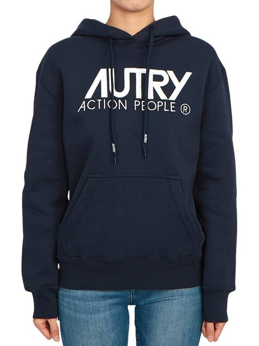 Women's brushed hoodie HOIW 409B BLUE - AUTRY - BALAAN 1