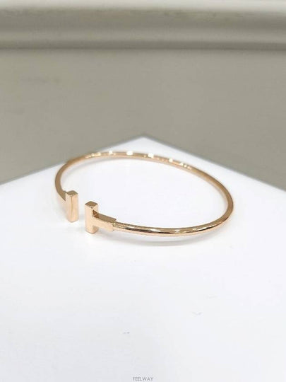 Lux You T wire bracelet 18K rose gold large - TIFFANY & CO. - BALAAN 2