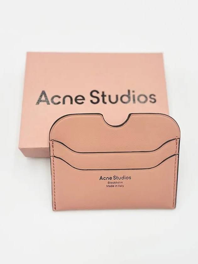 Silver Logo Card Wallet Salmon Pink - ACNE STUDIOS - BALAAN 4