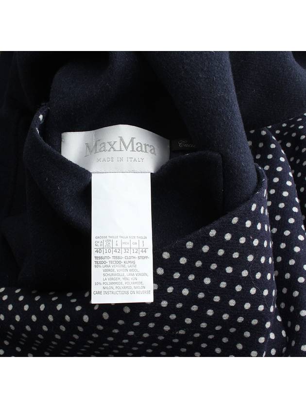 Navy double sided belted coat 66 77 - MAX MARA - BALAAN 5