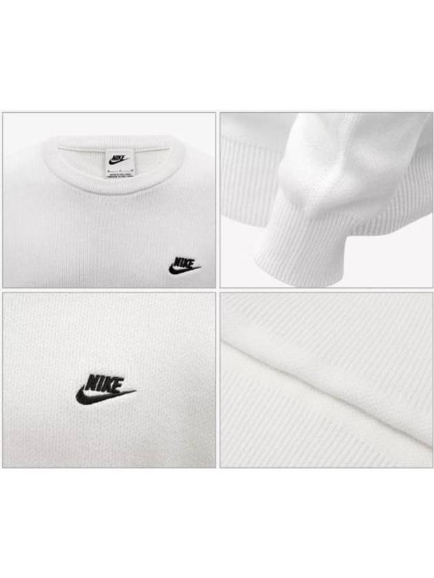 Club Crewneck Knit Top Sail - NIKE - BALAAN 5