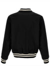 Cotton Satin Teddy Jacket Black - MAISON KITSUNE - BALAAN 3