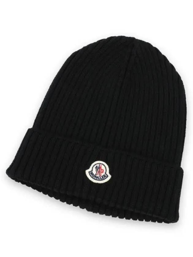 Ulsan Kids Logo Patch Beanie 3B00012 M1131 999 - MONCLER - BALAAN 3