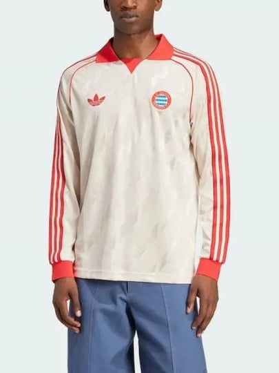 FC Bayern LFSTLR Jersey Long Slevee T Shirt Ivory Red - ADIDAS - BALAAN 2