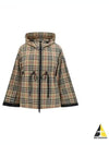 Women's Back-tone Check Zip-up Hooded Jacket Beige - BURBERRY - BALAAN 2