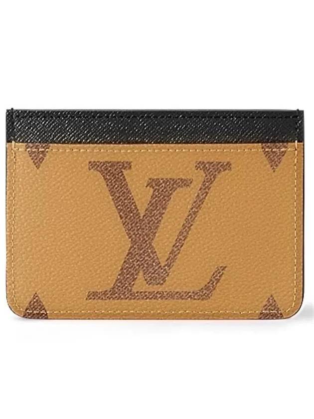 LV Big Logo Side-Up Monogram Grain Leather Card Wallet Brown - LOUIS VUITTON - BALAAN 2